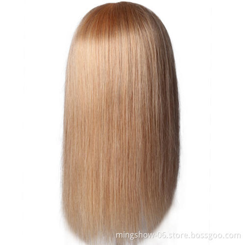 Blonde natural hair mannequin head female for beauty school